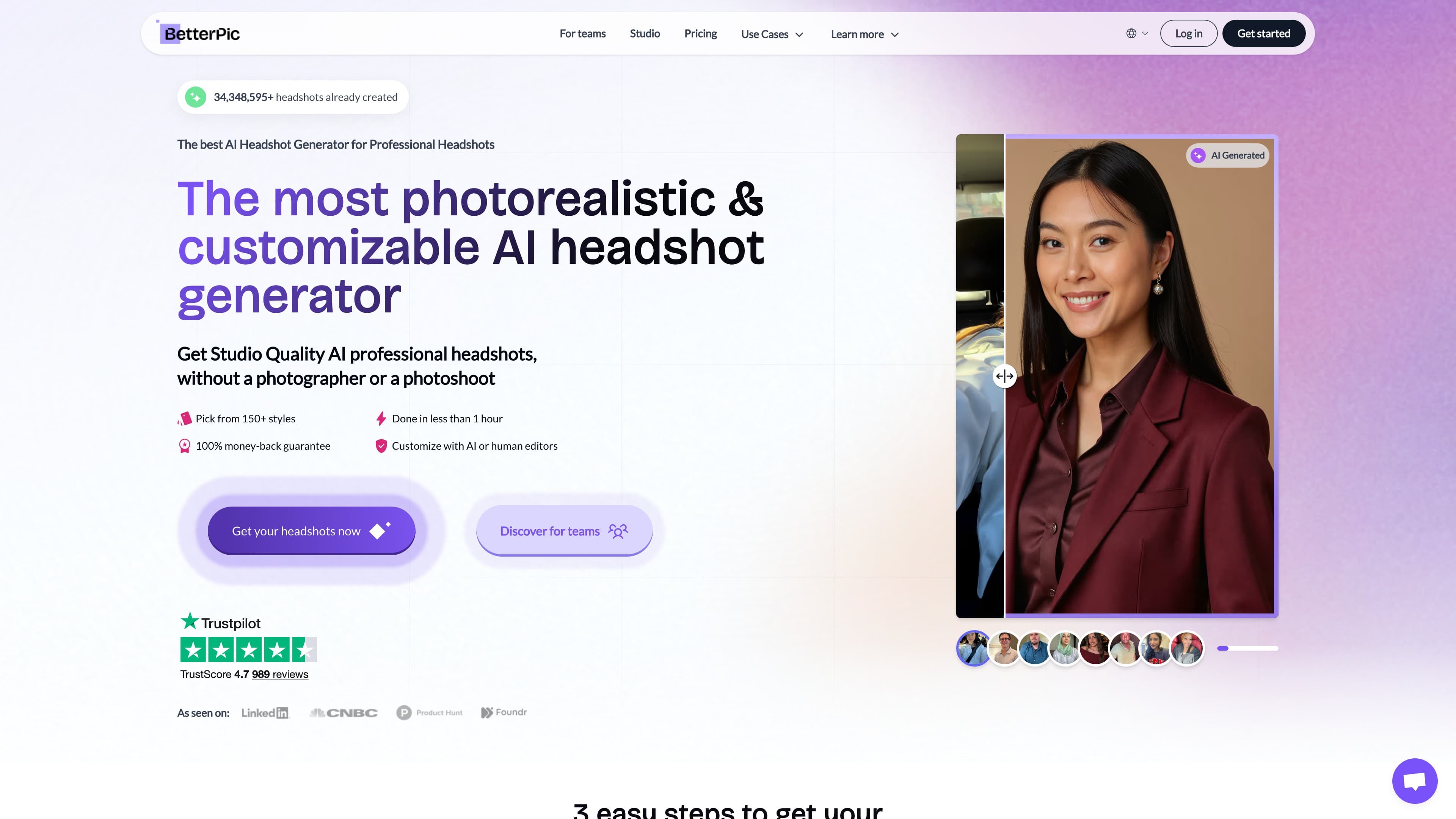 BetterPic homepage screenshot