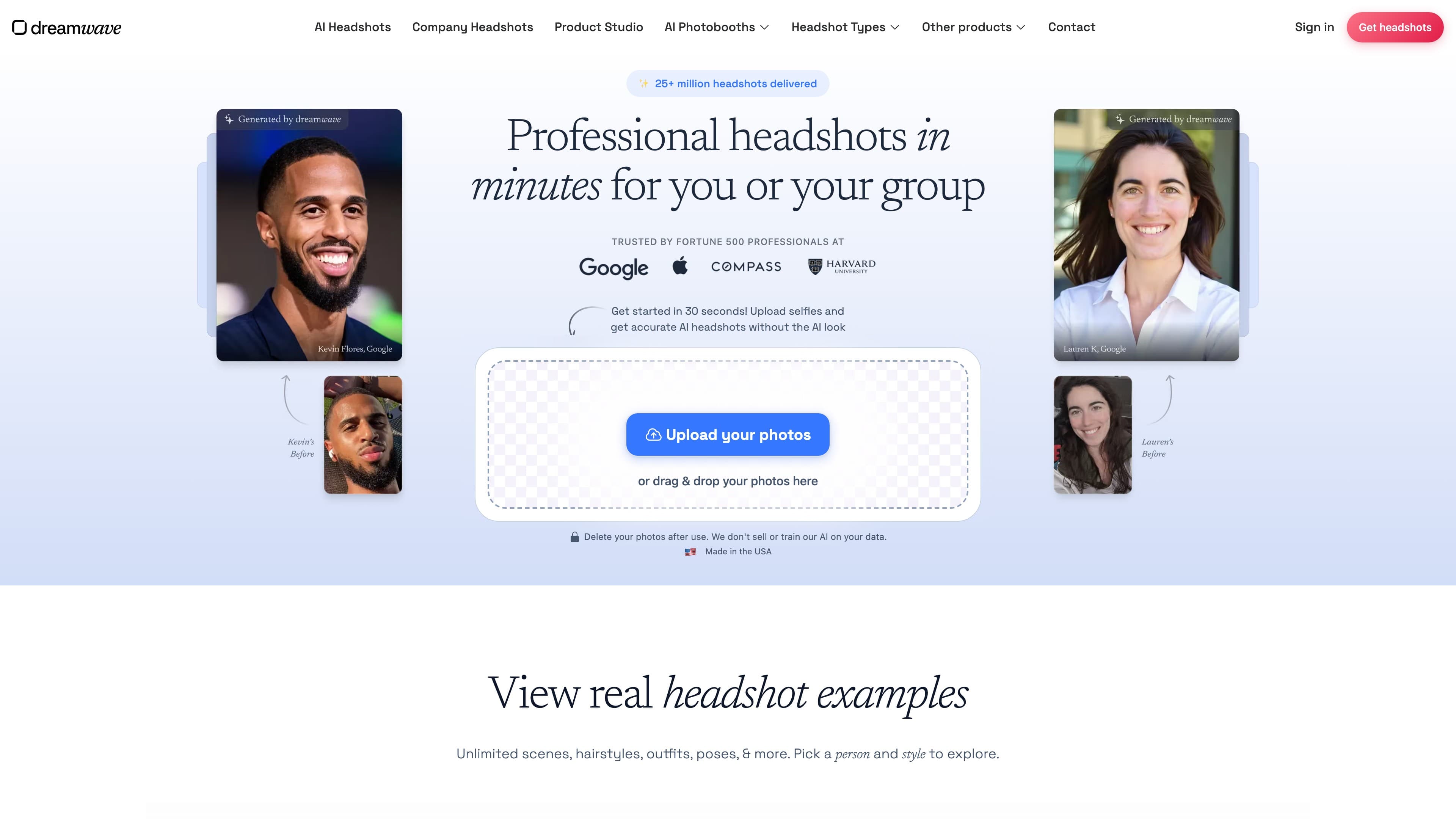 Dreamwave.ai homepage screenshot